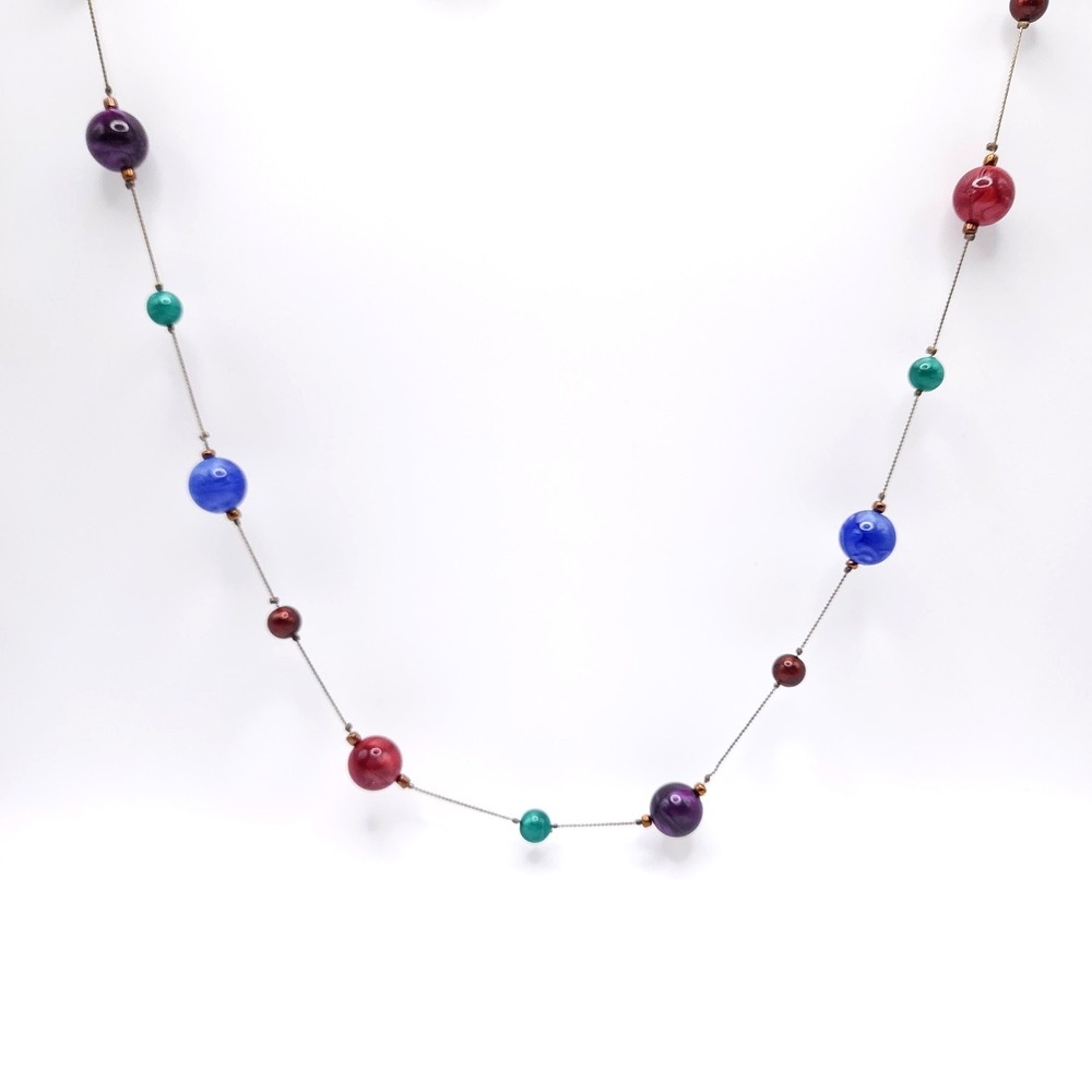Vintage‎ Multicolor Floating Bead Necklace